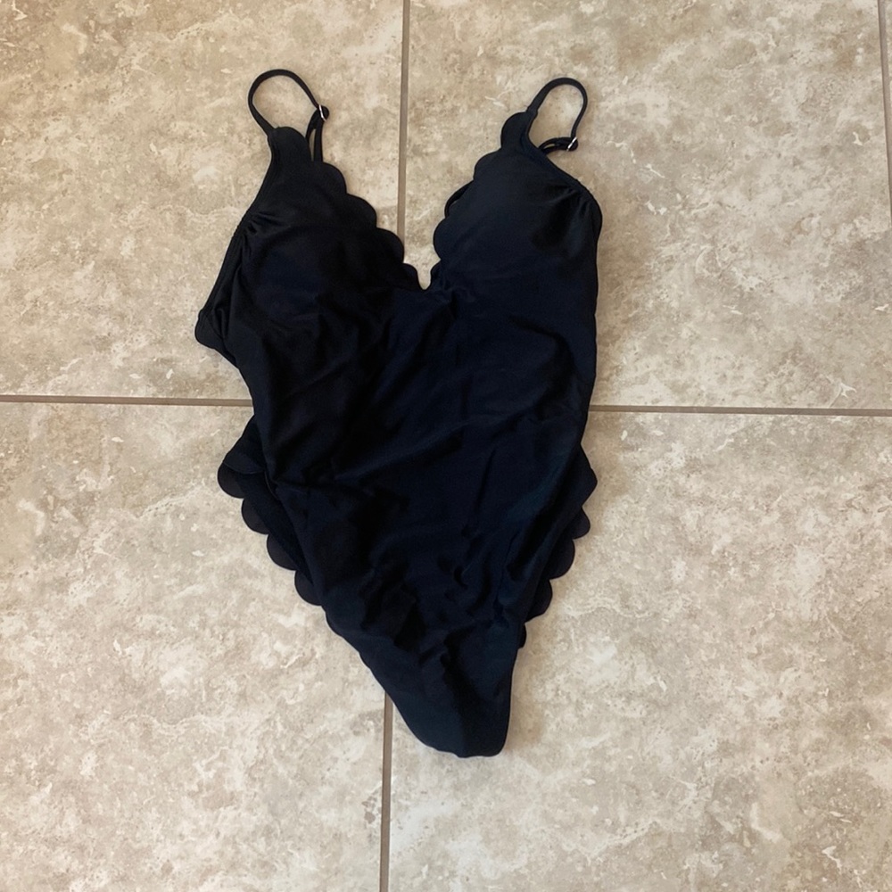 Black one piece swim